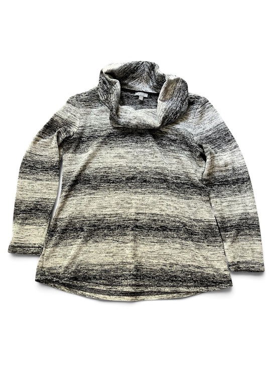 Talbots Sweaters - Talbots Black & Cream Cowl Neck Sweater